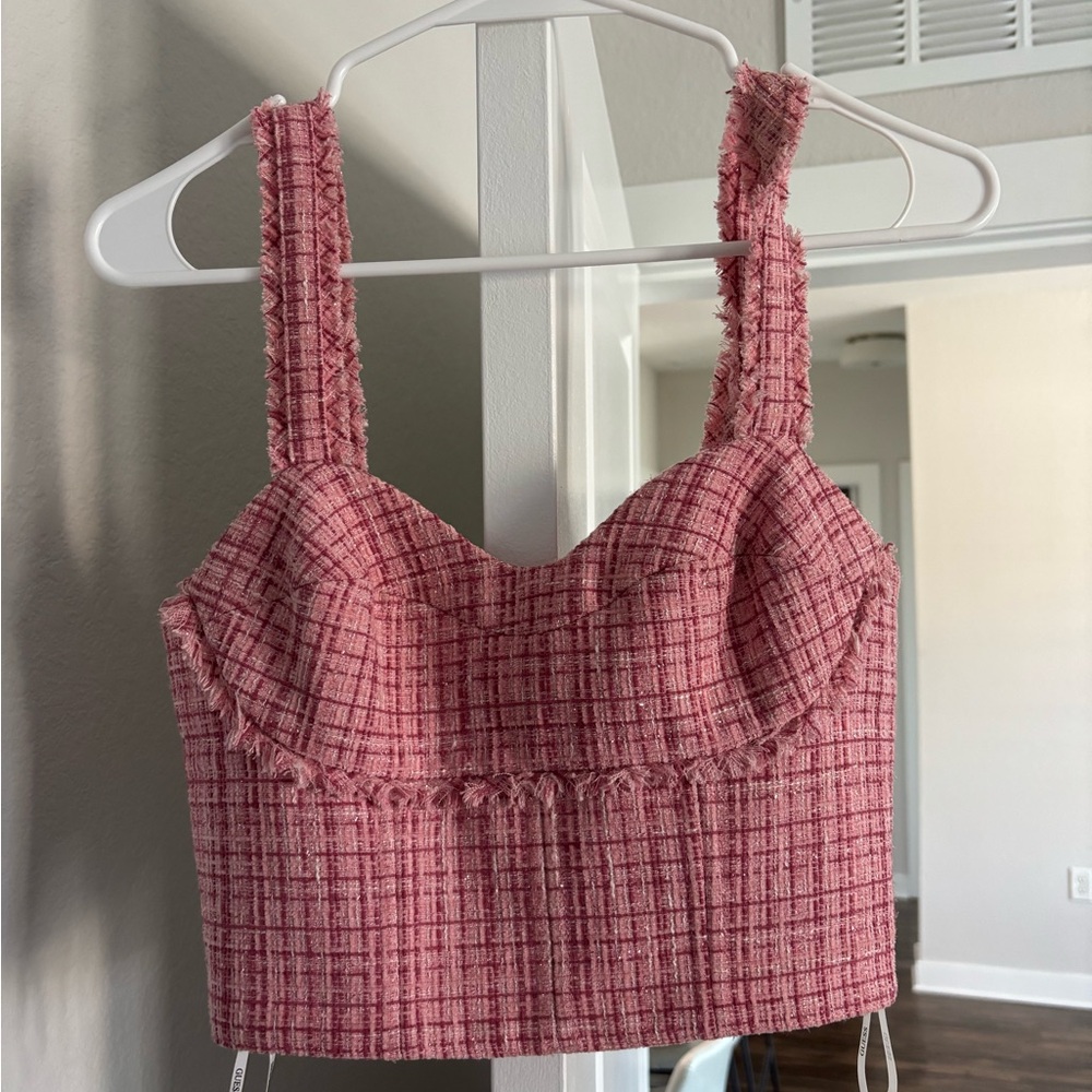 Pink Textured Women's Top